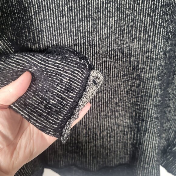 FREE PEOPLE Lenox Ribbed Tunic Sweater Black Onyx Size M Oversized Relaxed Fit - Picture 3 of 9